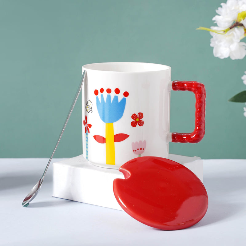 Flower Mug- Mug for coffee, tea mug, cappuccino mug | Cups and Mugs for Coffee Table & Home Decor