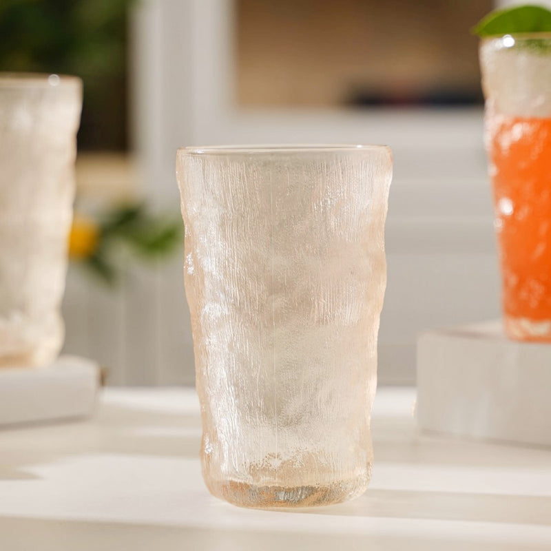 Tall Amber Glacier Glass Set Of 6 350 ml