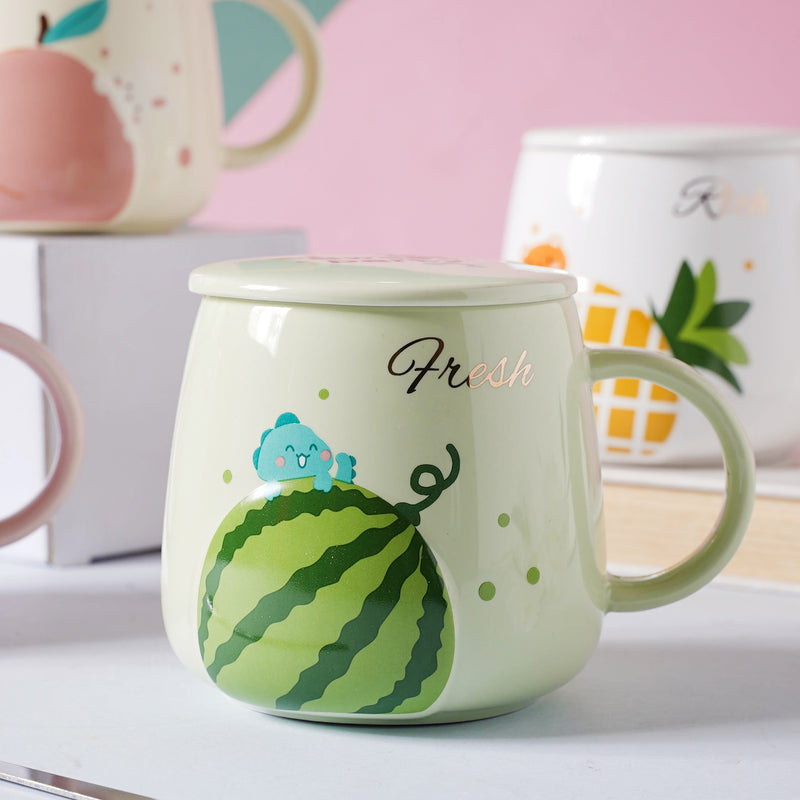 Fruit Ceramic Mug- Mug for coffee, tea mug, cappuccino mug | Cups and Mugs for Coffee Table & Home Decor