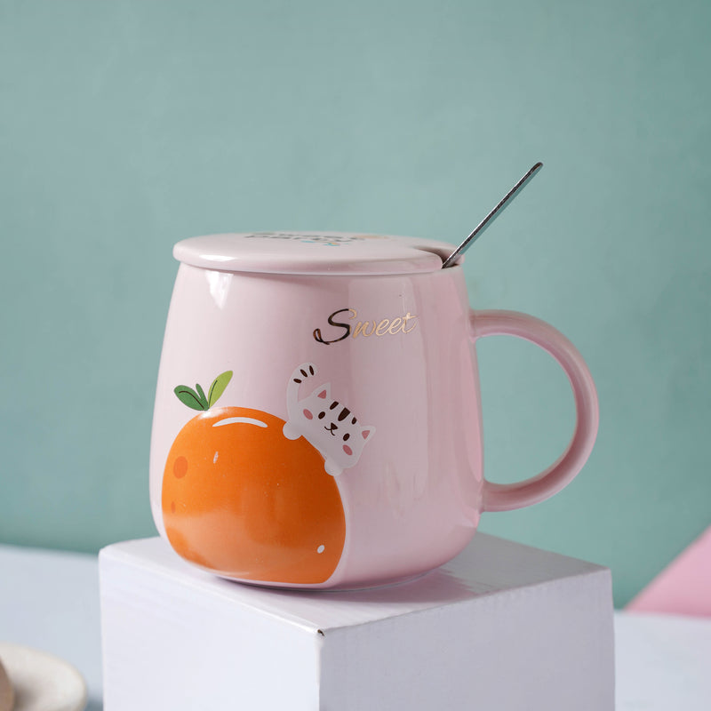 Fruit Ceramic Mug- Mug for coffee, tea mug, cappuccino mug | Cups and Mugs for Coffee Table & Home Decor