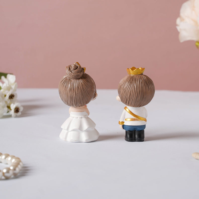 Wedding Couple Resin Showpiece Set Of 2 - Showpiece | Home decor item | Room decoration item