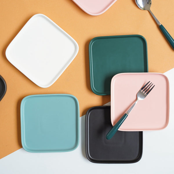 Mint Square Snack Plate Small - Serving plate, small plate, snacks plates | Plates for dining table & home decor