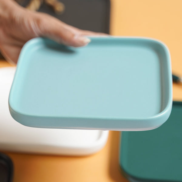 Mint Square Snack Plate Small - Serving plate, small plate, snacks plates | Plates for dining table & home decor