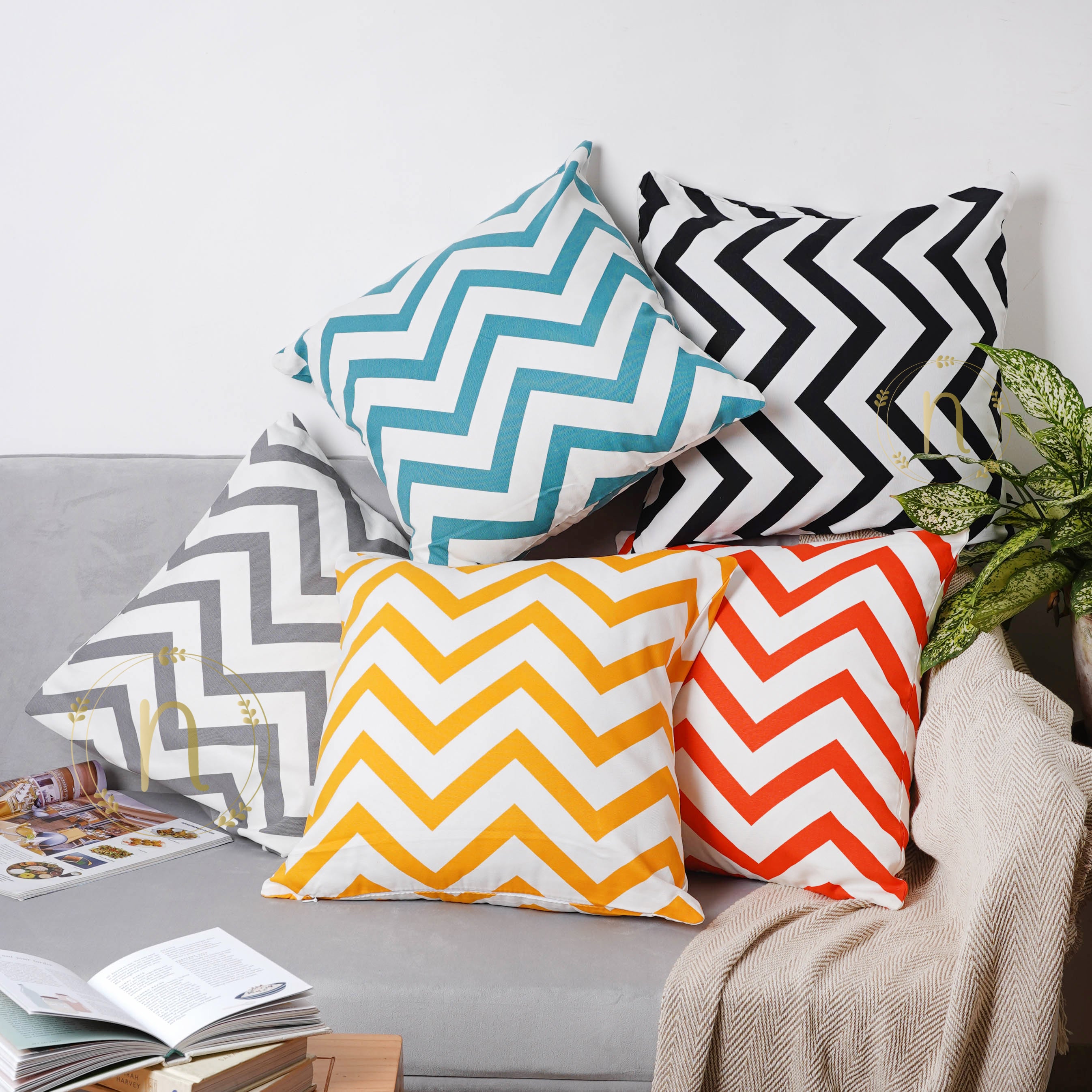 Chevron sale cushion cover