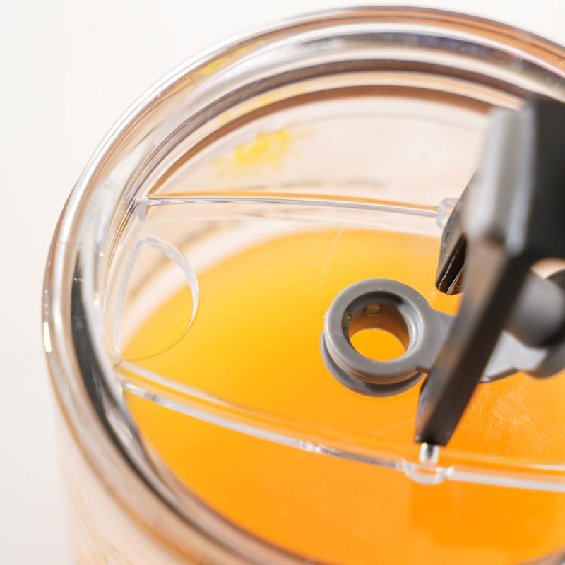 Sunshine Glass Tumbler Small With Lid And Straw 350 ml