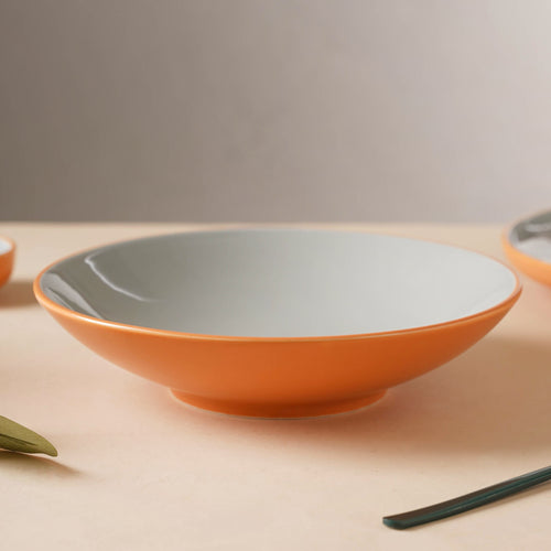 Zoella Pasta Plate Grey - Serving plate, pasta plate, lunch plate, deep plate | Plates for dining table & home decor