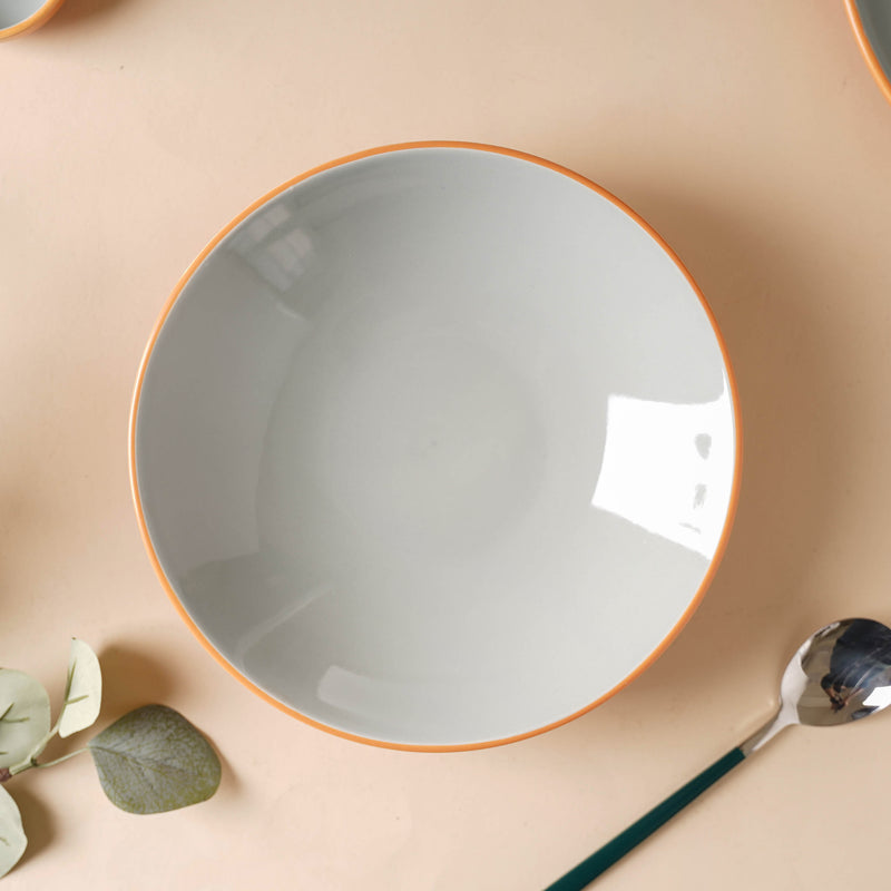 Zoella Pasta Plate Grey - Serving plate, pasta plate, lunch plate, deep plate | Plates for dining table & home decor