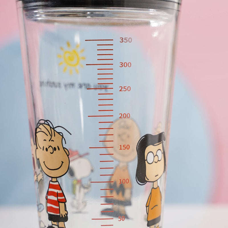 Sunshine Glass Tumbler Large With Lid 350 ml