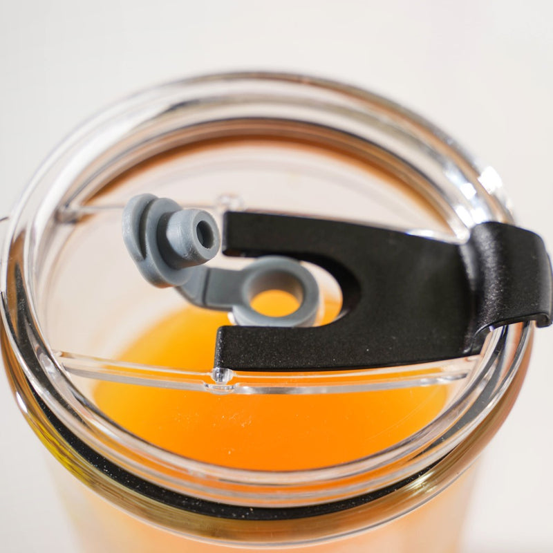 Sunshine Glass Tumbler Large With Lid 350 ml