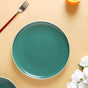 Zoella Dinner Plate Green - Serving plate, rice plate, ceramic dinner plates| Plates for dining table & home decor