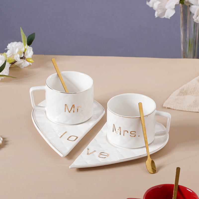 Love Cup and Plate Set- Tea cup, coffee cup, cup for tea | Cups and Mugs for Office Table & Home Decoration