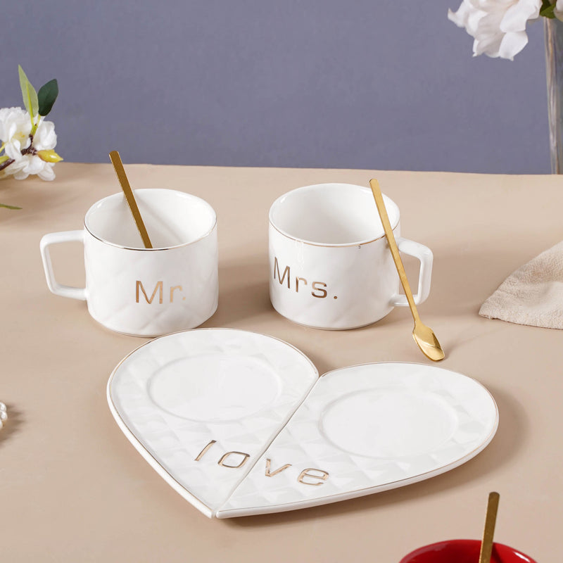Love Cup and Plate Set- Tea cup, coffee cup, cup for tea | Cups and Mugs for Office Table & Home Decoration