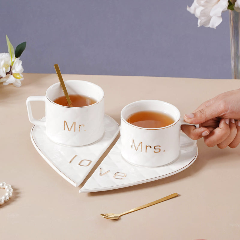 Love Cup and Plate Set- Tea cup, coffee cup, cup for tea | Cups and Mugs for Office Table & Home Decoration