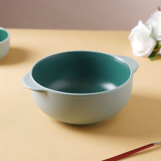 Zoella Ceramic Bowl Green - Bowl, ceramic bowl, serving bowls, noodle bowl, salad bowls, bowl for snacks, baking bowls, large serving bowl, bowl with handle | Bowls for dining table & home decor