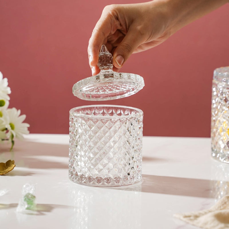Transparent Crystal Glass Small Candy Jar 250 ml - Jar