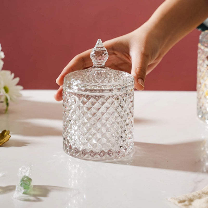 Transparent Crystal Glass Small Candy Jar 250 ml - Jar