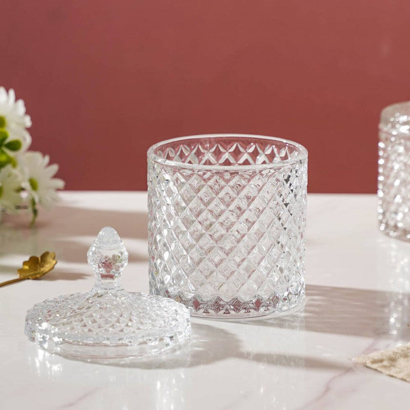 Transparent Crystal Glass Large Candy Jar 600 ml - Jar
