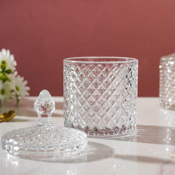 Transparent Crystal Glass Large Candy Jar 600 ml - Jar