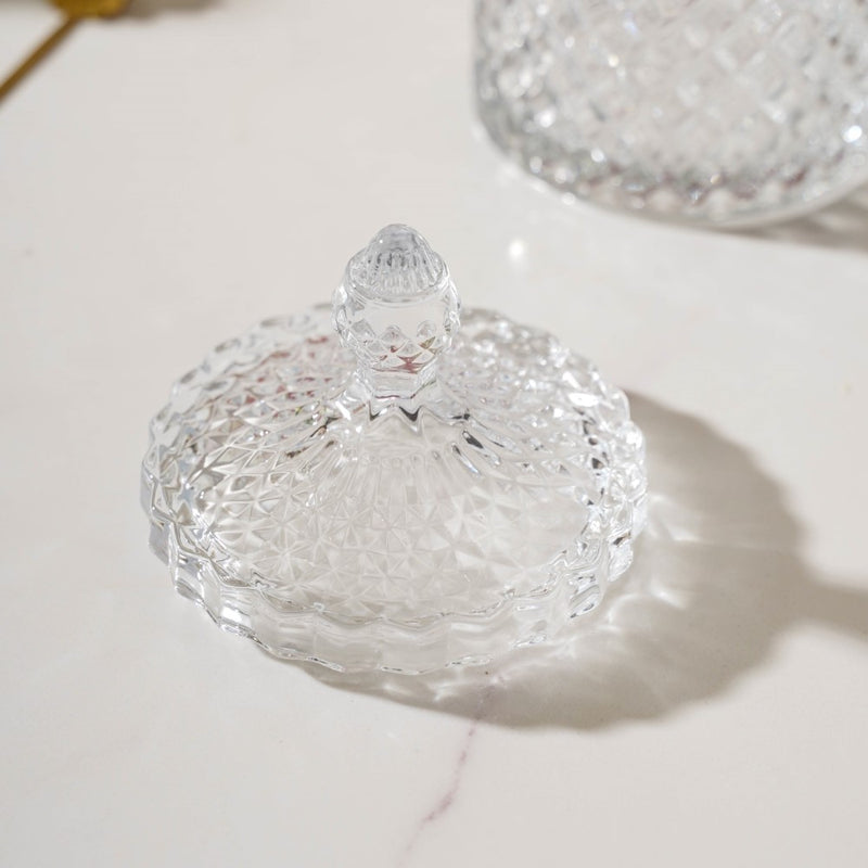 Transparent Crystal Glass Large Candy Jar 600 ml - Jar