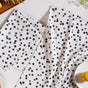 Black Polka Dots Cotton Towel Set Of 2