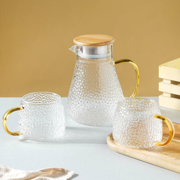 Glass Tea Set With Kettle - Tea cup set, glass tea set, teapot set | Tea set for Dining table & Home decor