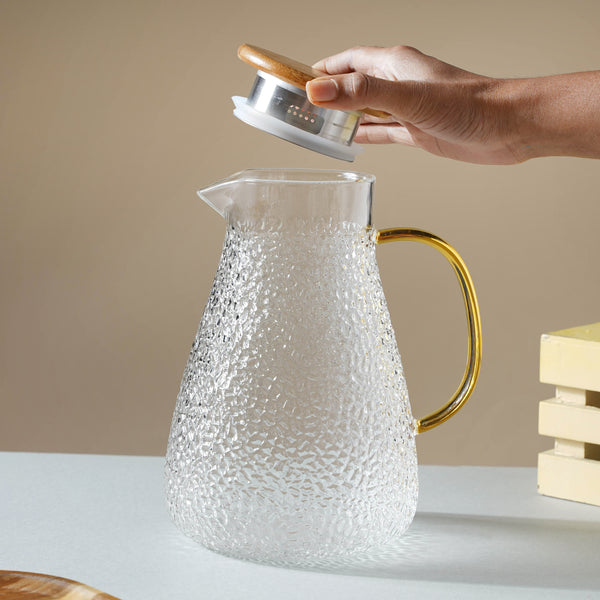 Glass Lemonade Jug - Glass jug, juice jug, water jug | Jug for Dining table & Home decor