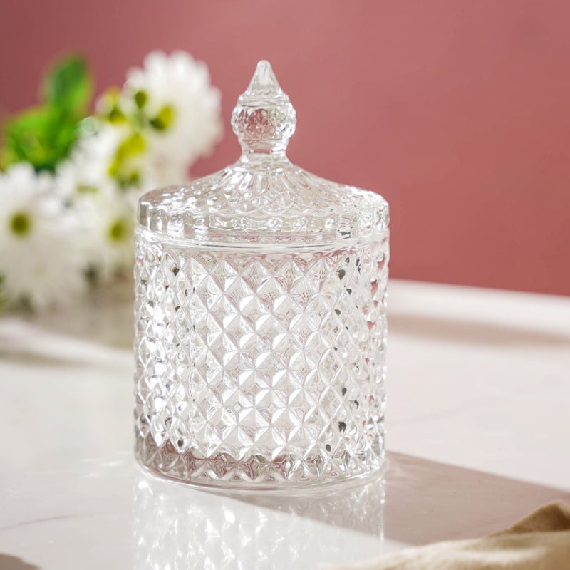 Transparent Crystal Glass Small Candy Jar 250 ml - Jar