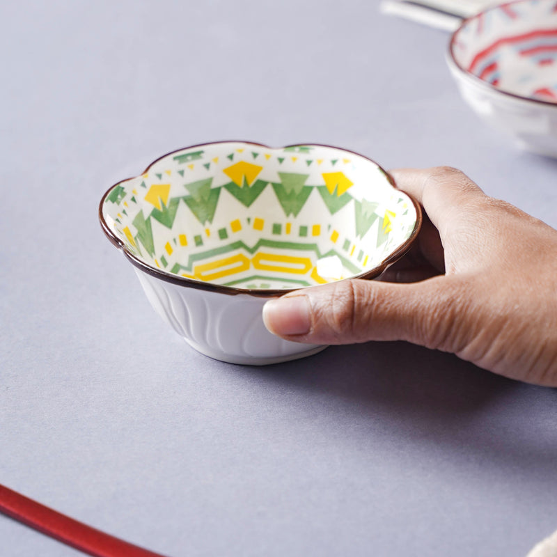 Quirky Printed Ramekin - Bowl,ceramic bowl, snack bowls, curry bowl, popcorn bowls | Bowls for dining table & home decor
