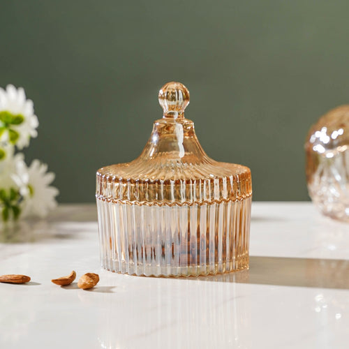 Crystal Glass Amber Luxury Jar 250 ml - Jar