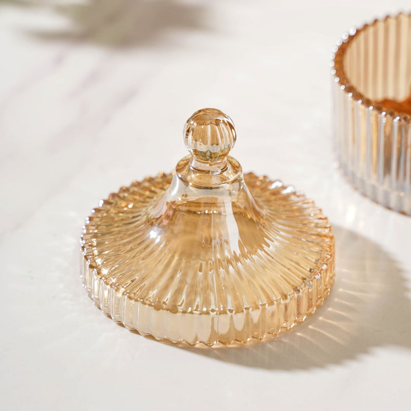 Crystal Glass Amber Luxury Jar 250 ml - Jar