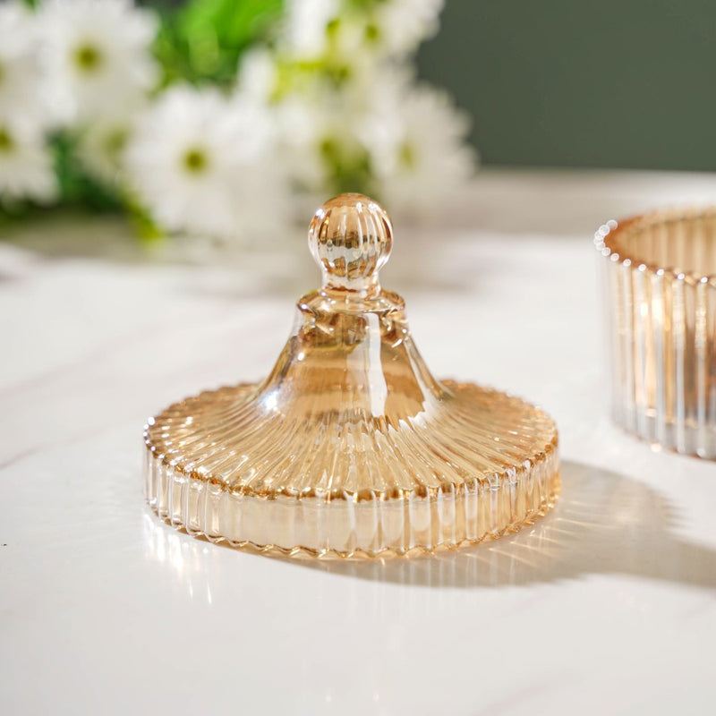 Crystal Glass Amber Luxury Jar 250 ml - Jar