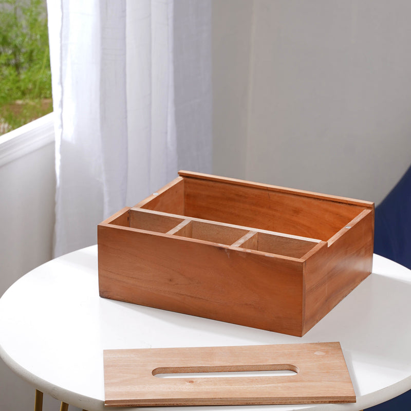 Wooden Tissue Box And Organiser - Tissue box and organizer | Home and room decor items