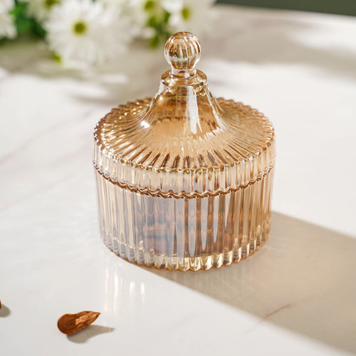 Crystal Glass Amber Luxury Jar 250 ml - Jar