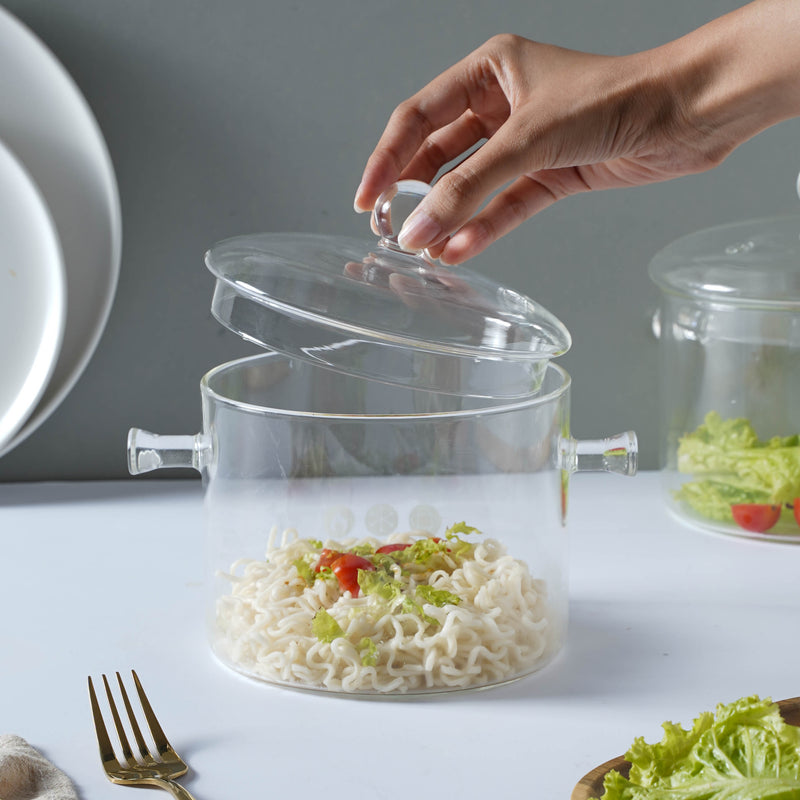 Glass Soup Pot - Bowl, soup bowl, ceramic bowl, snack bowls, curry bowl, popcorn bowls | Bowls for dining table & home decor