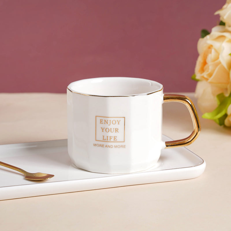 Ceramic Cup and Tray- Tea cup, coffee cup, cup for tea | Cups and Mugs for Office Table & Home Decoration