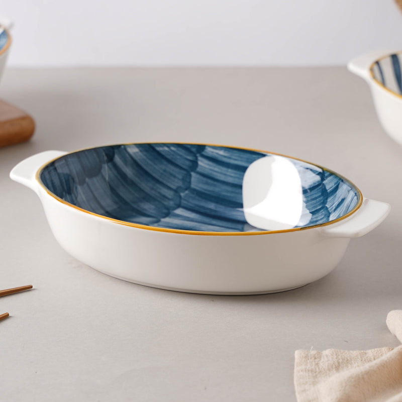 Nitori Baking Dish - Bowl, ceramic bowl, serving bowls, noodle bowl, salad bowls, bowl for snacks, baking bowls, large serving bowl, bowl with handle | Bowls for dining table & home decor