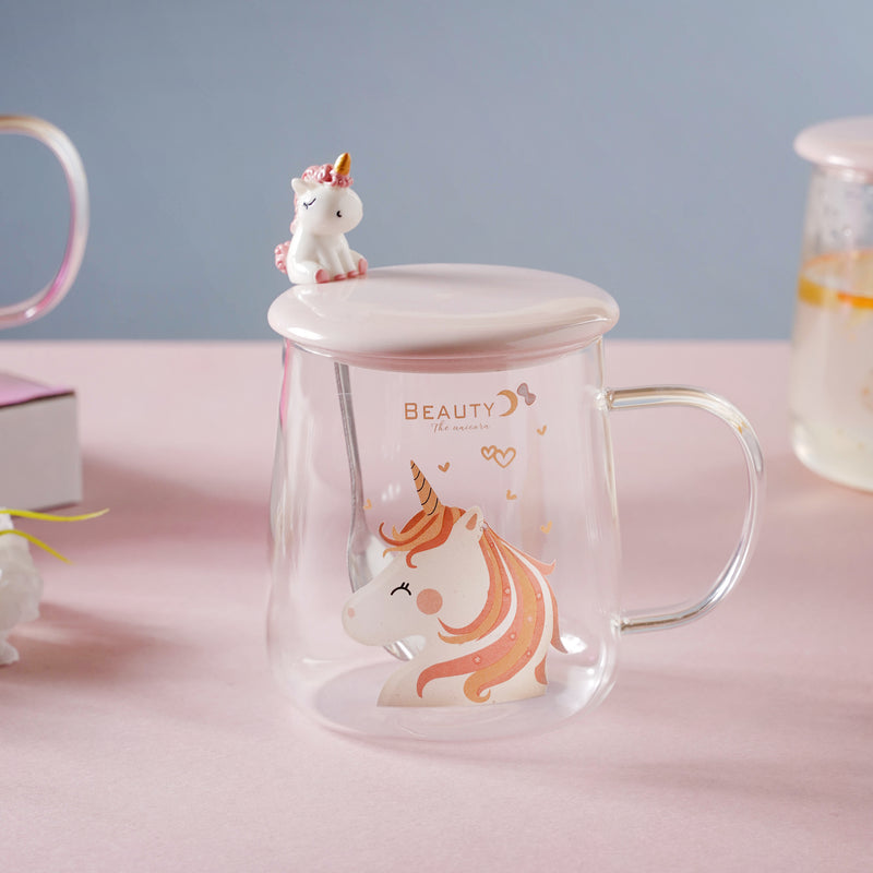 Unicorn Glass Mug- Mug for coffee, tea mug, cappuccino mug | Cups and Mugs for Coffee Table & Home Decor