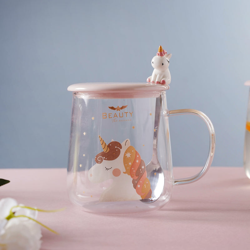 Unicorn Glass Mug- Mug for coffee, tea mug, cappuccino mug | Cups and Mugs for Coffee Table & Home Decor