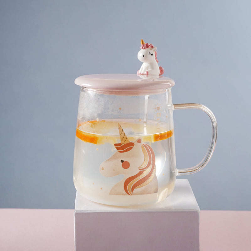 Unicorn Glass Mug- Mug for coffee, tea mug, cappuccino mug | Cups and Mugs for Coffee Table & Home Decor