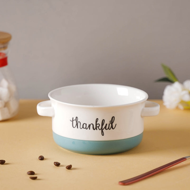 Ceramic Bowl With Handle - Bowl, ceramic bowl, serving bowls, noodle bowl, salad bowls, bowl for snacks, bowl with handle | Bowls for dining table & home decor