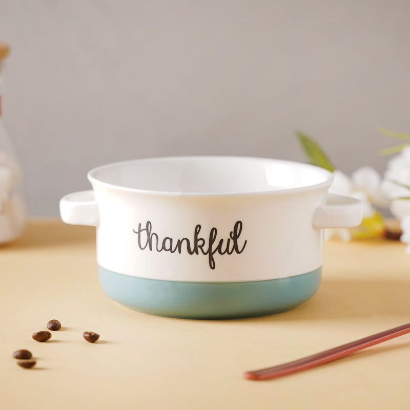 Ceramic Bowl With Handle - Bowl, ceramic bowl, serving bowls, noodle bowl, salad bowls, bowl for snacks, bowl with handle | Bowls for dining table & home decor