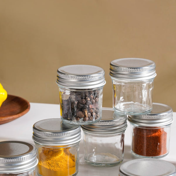 Glass Storage Jars With Lid Set Of 16 50ml