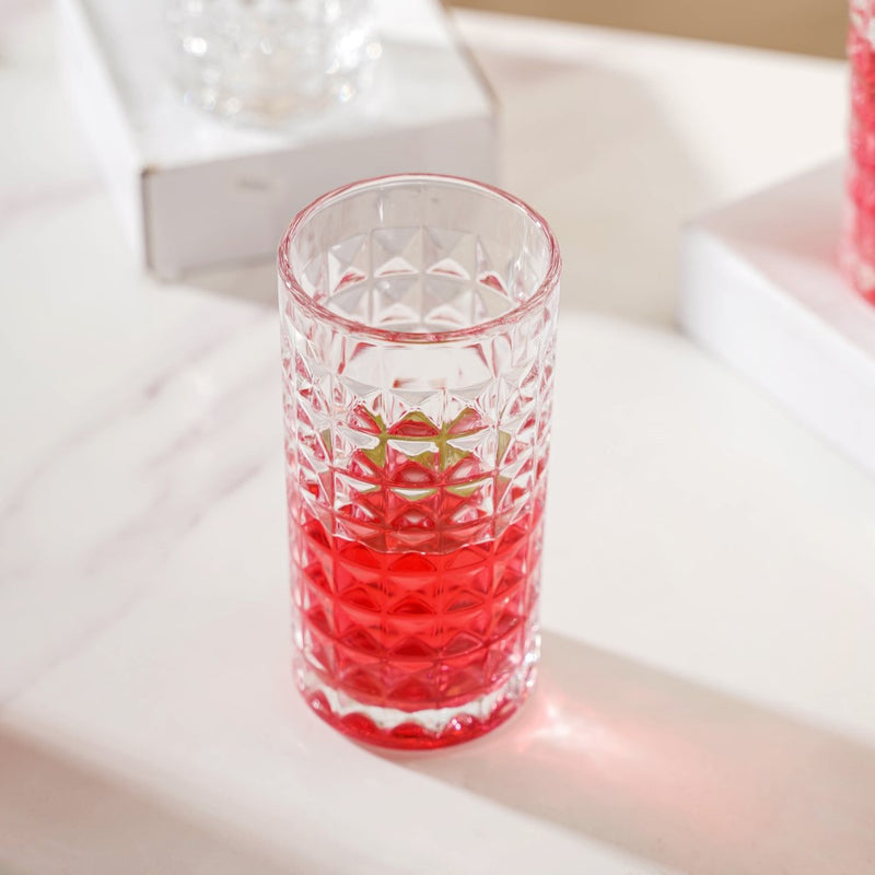 Starcut Textured Large Drinkware Glass Set of 6 250 ml