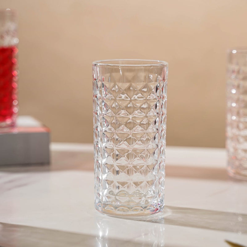 Starcut Textured Large Drinkware Glass Set of 6 250 ml