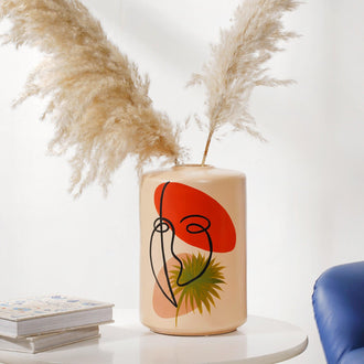 Abstract Face Vase - Flower vase for home decor, office and gifting | Home decoration items