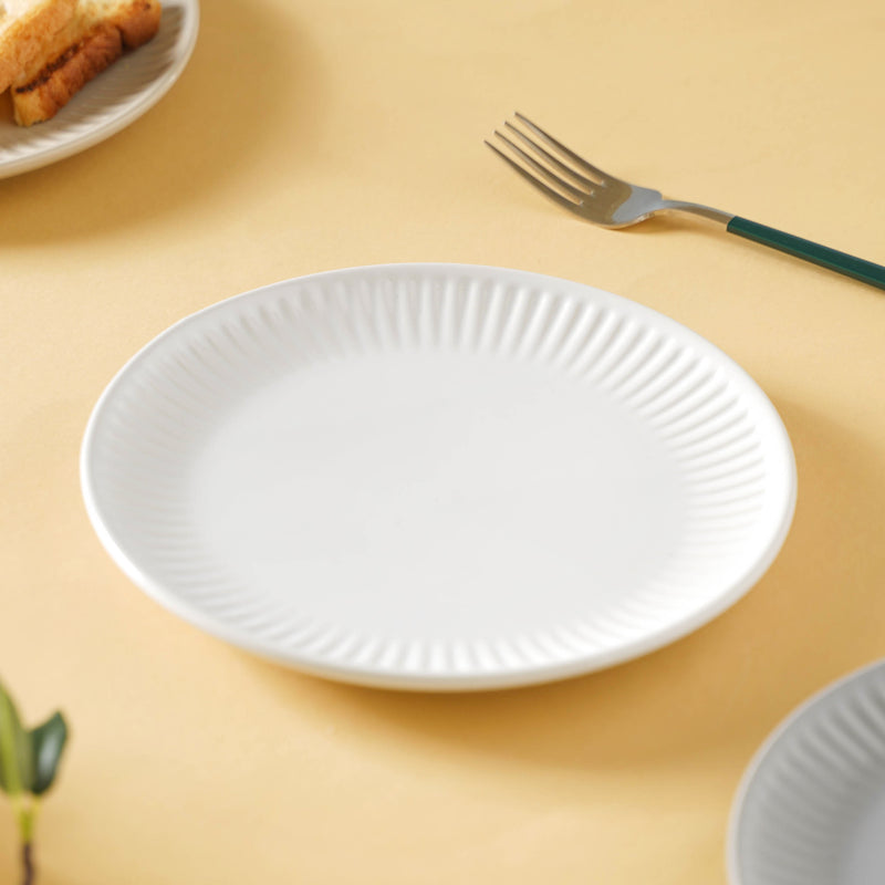 Snack Ceramic Plate 8 inch - Serving plate, snack plate, dessert plate | Plates for dining & home decor