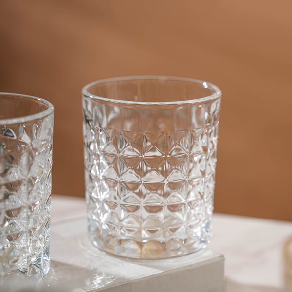 Starcut Textured Small Drinkware Glass Set Of 6 250 ml