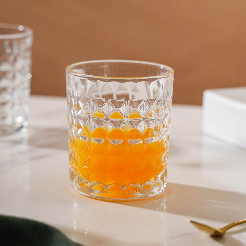 Starcut Textured Small Drinkware Glass Set Of 6 250 ml