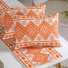 Embroidered Cushion Cover And Runner Orange Set Of 3