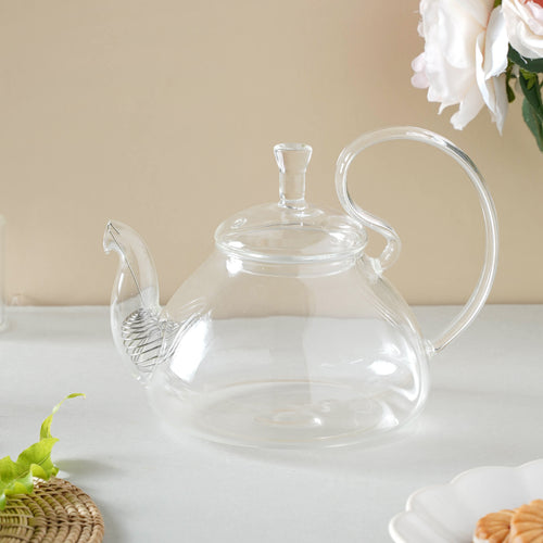 Glass Tea Kettle - Medium - Tea kettle, glass jar kettle, glass teapot | Kettle for Dining table & Home decor